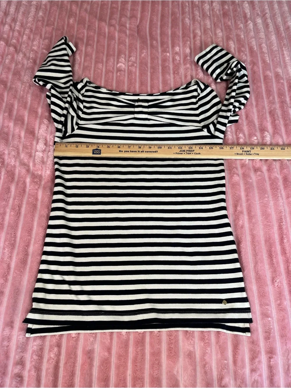 Kate Spade Wheaton Striped Bow Boatneck Top